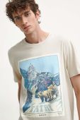 Бавовняна футболка Medicine чоловічий колір бежевий з принтом (3685302)