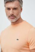 Бавовняна футболка Lacoste колір помаранчевий однотонний TH6709-001.