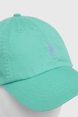 Бавовняна бейсболка Polo Ralph Lauren колір зелений однотонна (2957075) Бавовняна бейсболка Polo Ralph Lauren колір зелений однотонна (2957075)