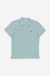 Бавовняне поло Lacoste колір бірюзовий однотонний PH4012-001