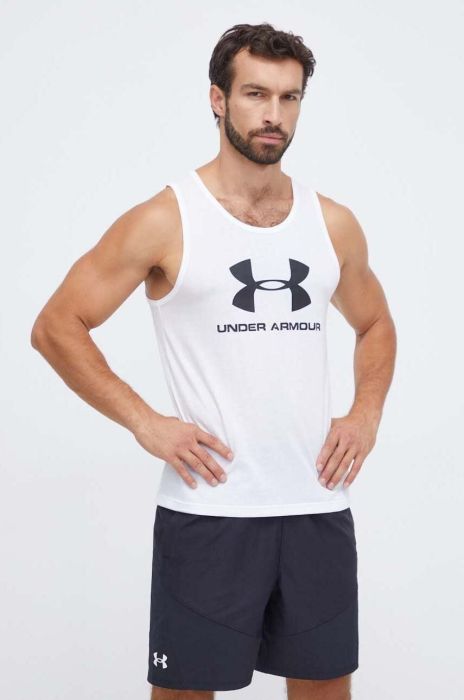 Футболка Under Armour чоловічий колір білий 1329589-408 Футболка Under Armour чоловічий колір білий 1329589-408