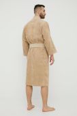 Бавовняний халат Kenzo колір бежевий Бавовняний халат Kenzo колір бежевий
