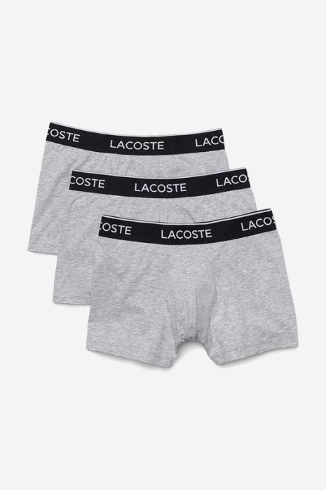 Боксери Lacoste 3-pack чоловічі 5H3389-NUA колір сірий Боксери Lacoste 3-pack чоловічі 5H3389-NUA колір сірий