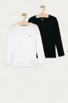 Tommy Hilfiger - Дитячий лонгслів (2-pack) 128-164 cm колір білий Tommy Hilfiger - Дитячий лонгслів (2-pack) 128-164 cm колір білий