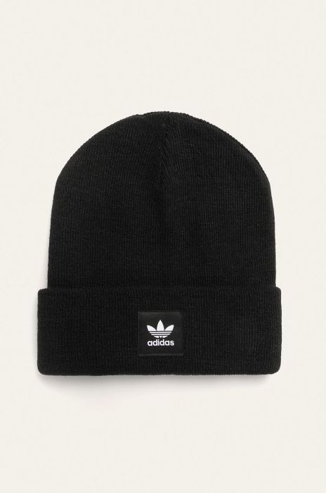 adidas Originals - Шапка Adicolor Cuff Beanie ED8712.M-BLACK колір чорний adidas Originals - Шапка Adicolor Cuff Beanie ED8712.M-BLACK колір чорний