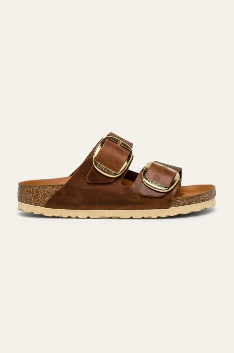 Birkenstock - Шкіряні шльопанці Arizona Big Buckle 1011073-COGNAC колір коричневий