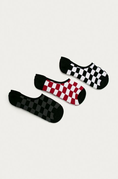 Шкарпетки Vans (3-pack) колір чорний VN000XTTRLM1-RED/WHT/CH Шкарпетки Vans (3-pack) колір чорний VN000XTTRLM1-RED/WHT/CH