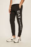 Штани EA7 Emporio Armani чоловічі колір чорний з принтом Штани EA7 Emporio Armani чоловічі колір чорний з принтом