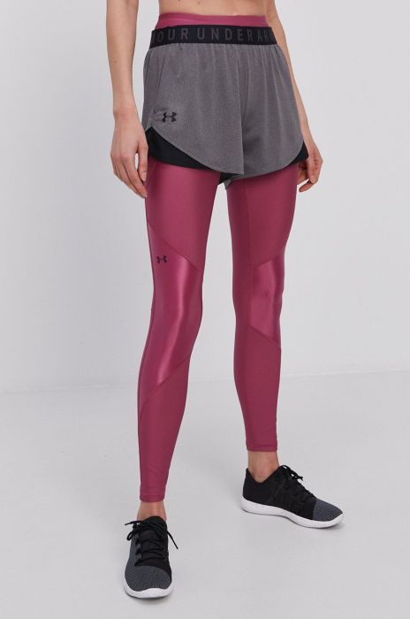 Шорти для тренувань Under Armour Play Up 3.0 колір сірий з принтом середня посадка