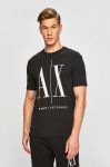 Бавовняна футболка Armani Exchange Колір чорний з принтом колір чорний