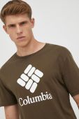Футболка Columbia чоловіча колір зелений з принтом 1680053-014 Футболка Columbia чоловіча колір зелений з принтом 1680053-014