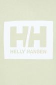 Бавовняна футболка Helly Hansen колір зелений з принтом 53285-096 (3448881)