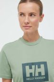 Бавовняна футболка Helly Hansen колір зелений з принтом 53285-096 (3448885) Бавовняна футболка Helly Hansen колір зелений з принтом 53285-096 (3448885)