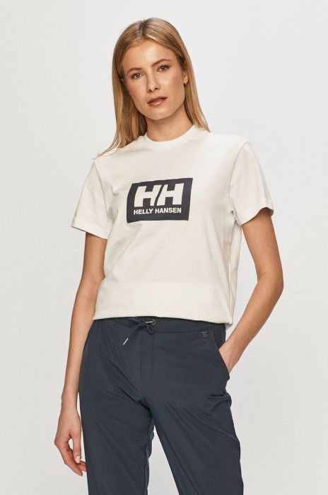 Бавовняна футболка Helly Hansen колір білий з принтом 53285-096 (1269322) Бавовняна футболка Helly Hansen колір білий з принтом 53285-096 (1269322)