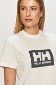 Бавовняна футболка Helly Hansen колір білий з принтом 53285-096 (1269322) Бавовняна футболка Helly Hansen колір білий з принтом 53285-096 (1269322)