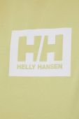 Бавовняна футболка Helly Hansen колір жовтий з принтом 53285-096