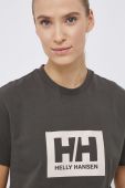 Helly Hansen - Бавовняна футболка 53285-096 колір зелений Helly Hansen - Бавовняна футболка 53285-096 колір зелений