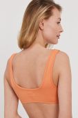 Купальний бюстгальтер adidas Originals колір помаранчевий м'яка чашечка Купальний бюстгальтер adidas Originals колір помаранчевий м'яка чашечка