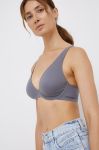 Бюстгальтер Dkny колір сірий гладкий Бюстгальтер Dkny колір сірий гладкий