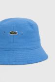 Бавовняний капелюх Lacoste з бавовни RK2056-HDE колір блакитний Бавовняний капелюх Lacoste з бавовни RK2056-HDE колір блакитний