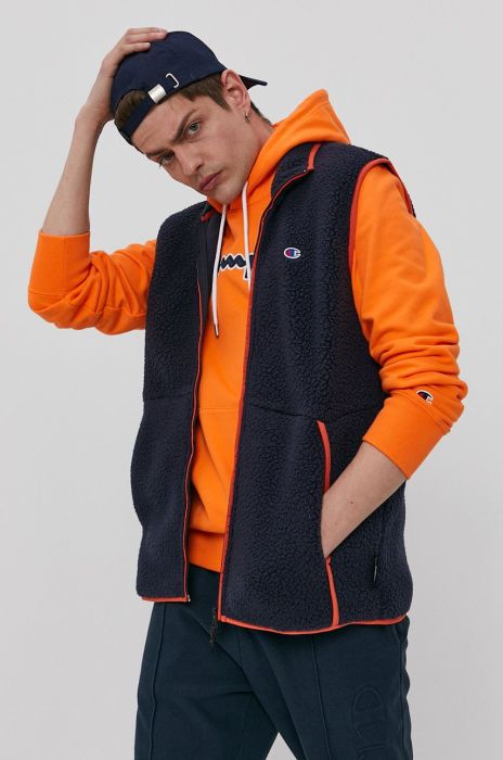 Безрукавка Champion 215116 чоловіча колір синій перехідний Безрукавка Champion 215116 чоловіча колір синій перехідний