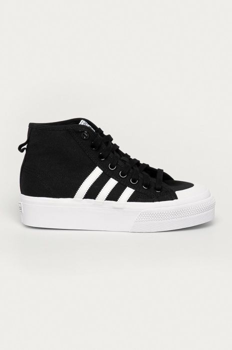 adidas Originals - Кеди Nizza Platform Mid FY2783-BLK/WHT колір чорний