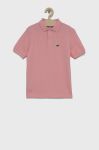 Дитяче бавовняне поло Lacoste колір рожевий однотонний Дитяче бавовняне поло Lacoste колір рожевий однотонний