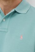 Бавовняне поло Polo Ralph Lauren колір зелений однотонний (3260259)