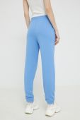 Штани HUGO жіночі однотонні колір блакитний Штани HUGO жіночі однотонні колір блакитний