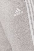 Штани adidas жіночі колір сірий з аплікацією Штани adidas жіночі колір сірий з аплікацією