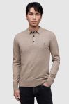 AllSaints Светр Mode Merino LS Polo колір сірий AllSaints Светр Mode Merino LS Polo колір сірий