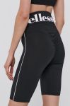 Шорти Ellesse жіночі колір чорний гладкі висока посадка Шорти Ellesse жіночі колір чорний гладкі висока посадка