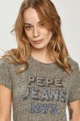 Pepe Jeans - Футболка Bibiana колір сірий Pepe Jeans - Футболка Bibiana колір сірий