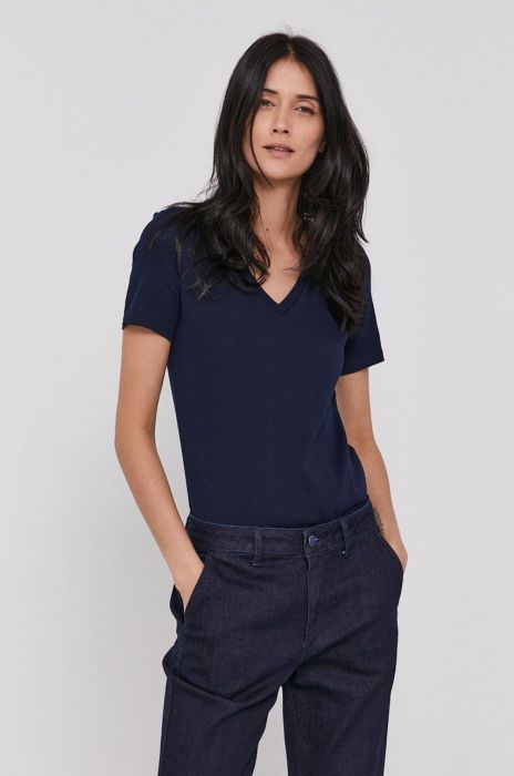 Бавовняна футболка United Colors of Benetton колір синій (1522921) Бавовняна футболка United Colors of Benetton колір синій (1522921)