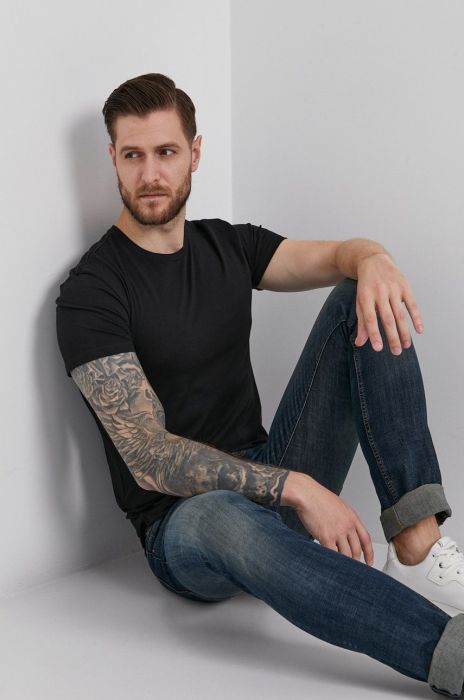 Футболка Polo Ralph Lauren (3-pack) чоловіча колір чорний гладкий Футболка Polo Ralph Lauren (3-pack) чоловіча колір чорний гладкий