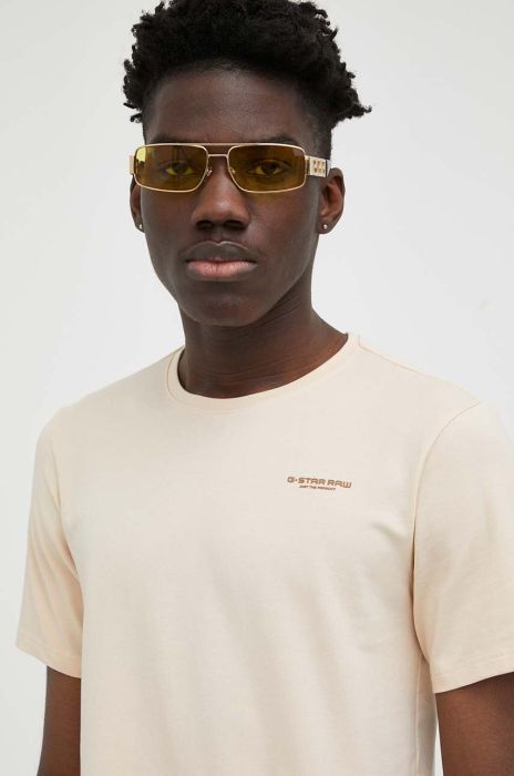 Футболка G-Star Raw чоловічий колір бежевий однотонний (3030292) Футболка G-Star Raw чоловічий колір бежевий однотонний (3030292)