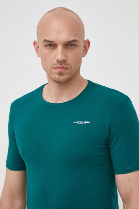 Футболка G-Star Raw чоловічий колір зелений однотонний (2306359)