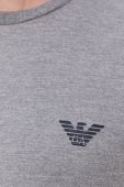 Піжамна футболка Emporio Armani колір сірий візерунок