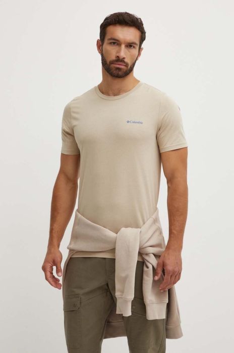Бавовняна футболка Columbia Rapid Ridge Back Graphic колір бежевий з принтом 1934824-464 (3460873) Бавовняна футболка Columbia Rapid Ridge Back Graphic колір бежевий з принтом 1934824-464 (3460873)