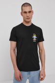 Футболка Rip Curl чоловіча колір чорний з принтом Футболка Rip Curl чоловіча колір чорний з принтом