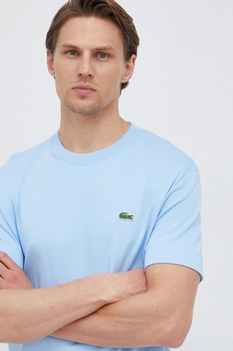 Бавовняна футболка Lacoste колір синій однотонний TH1708-HDE Бавовняна футболка Lacoste колір синій однотонний TH1708-HDE