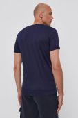 Футболка Sisley чоловіча колір синій гладкий Футболка Sisley чоловіча колір синій гладкий