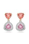 Сережки Swarovski колір рожевий (2075421)
