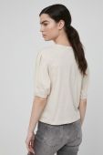 Бавовняна футболка Sisley колір бежевий (2100062) Бавовняна футболка Sisley колір бежевий (2100062)