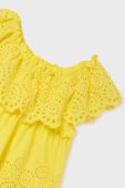Дитяча бавовняна блузка Mayoral колір жовтий однотонна Дитяча бавовняна блузка Mayoral колір жовтий однотонна