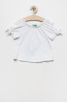 Дитяча футболка United Colors of Benetton колір білий однотонна (2461767)