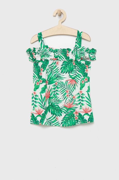 Дитяча блузка Birba&Trybeyond колір зелений візерунок Дитяча блузка Birba&Trybeyond колір зелений візерунок