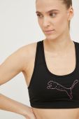 Спортивний бюстгальтер Puma 4keeps колір чорний Спортивний бюстгальтер Puma 4keeps колір чорний