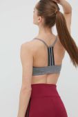 Спортивний бюстгальтер adidas Performance Aeroimpact HC5340 колір сірий меланж Спортивний бюстгальтер adidas Performance Aeroimpact HC5340 колір сірий меланж