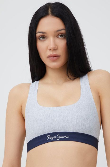 Бюстгальтер Pepe Jeans Kinsley колір сірий меланж Бюстгальтер Pepe Jeans Kinsley колір сірий меланж